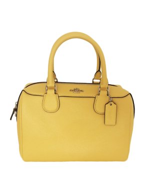 Coach Yellow Leather Top Handle Bag