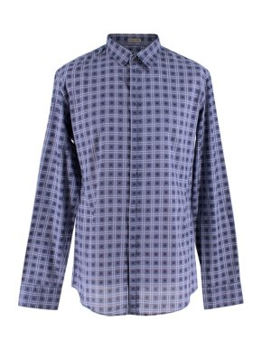 Bottega Veneta Blue Check Cotton Shirt