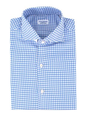 Franck Namani Paris Blue Checkered Men's Shirt