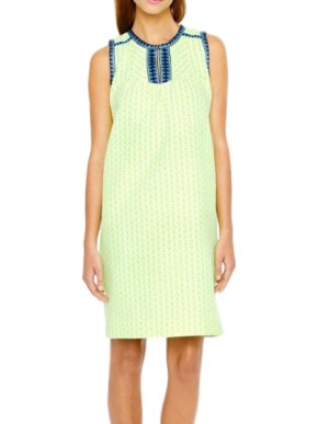 J.Crew Yellow Tall Arrow Print Shift Dress