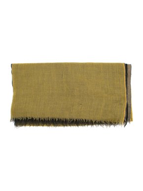 Brioni Yellow and Black Cashmere Shawl