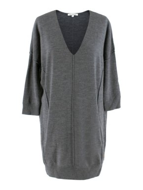Faith Connexion Merino Wool Grey Jumper Dress