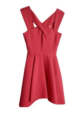 Maje Crossover Strap Red Summer Dress. Size 36.