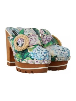 Dolce & Gabbana Hydrangea Print Clogs