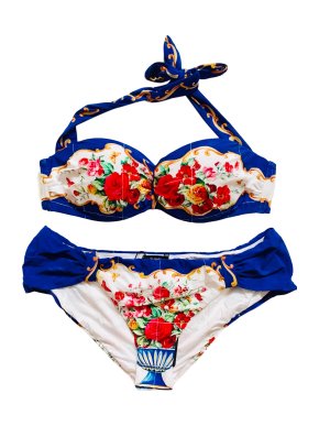 Dolce & Gabbana Vase Print Halterneck Bikini