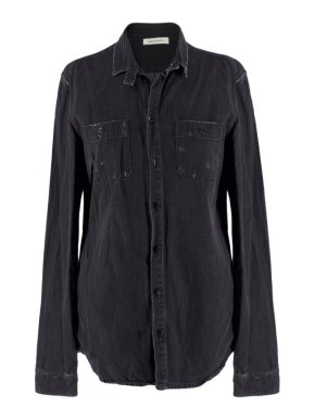 Pierre Balmain Charcoal Denim Shirt 1