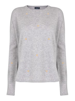 Malin Darlin Grey Cashmere Hundred Crowns Sweater