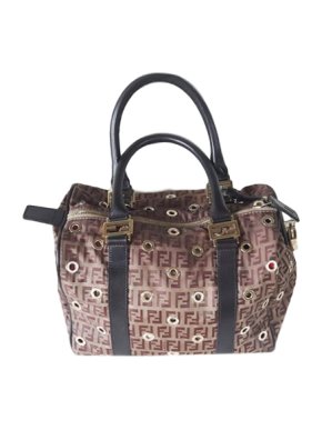 Fendi Logo Zucca Boston bag