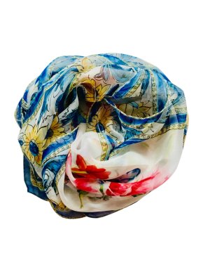 Dolce & Gabbana Sicily Vase Print Scarf