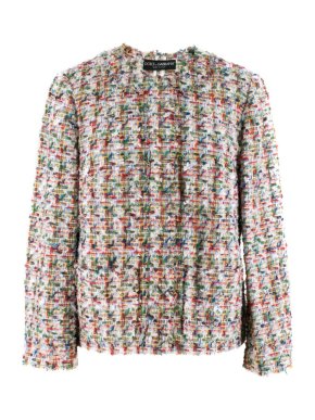 Dolce & Gabbana Multicoloured Tweed Boucle Blazer
