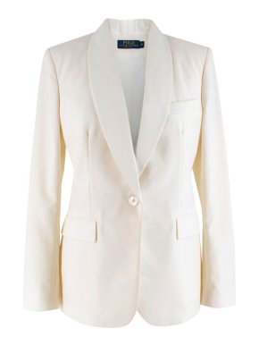 Polo Ralph Lauren White Wool Blazer