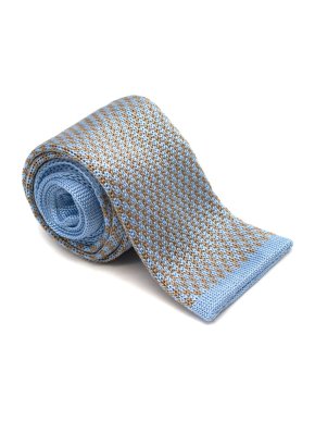 Frasi Blue Silk Knit Square Tie