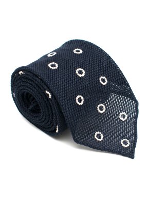 Drake's Navy Silk Knit Tie