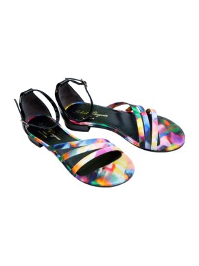 Robert Clergerie Multicoloured Asymmetric Strap Sandals