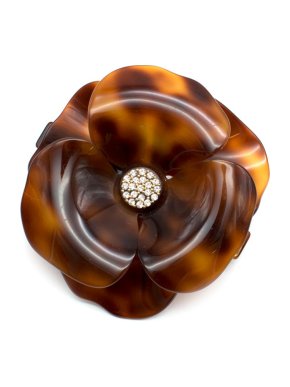 Alexandre de Paris Camila Tortoiseshell Flower Barrette
