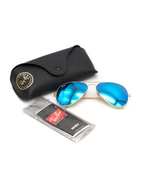 Ray-Ban Aviator Blue Flash Lense Sunglasses