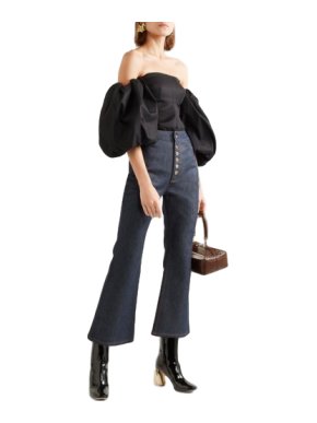 Ellery Blue High waist Cropped Flared Jeans