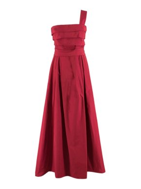 Max Mara Strapless One-shoulder Dress