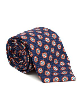 Kiton Silk Blue Pattern Tie