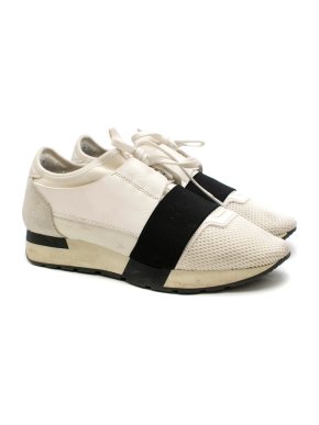 Balenciaga White Race Runner Trainers