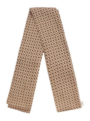Ma3 Brown Printed Silk Scarf