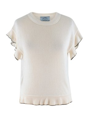 Prada Cream Wool blend Knit Top