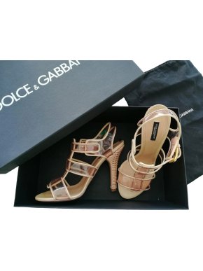 Dolce & Gabbana Rose Pink PVC Cut-Out Sandals