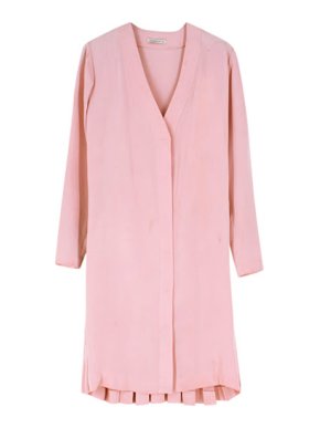 Emilia Wickstead Pink Silk Shirt Dress