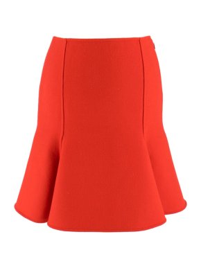 Versace Red Wool Mini Skirt