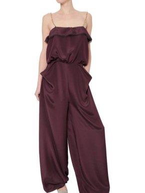 Roksanda Draped Silk Marocain Crepe Jumpsuit