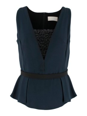 Peter Pilotto Navy Embellished Sleeveless Top