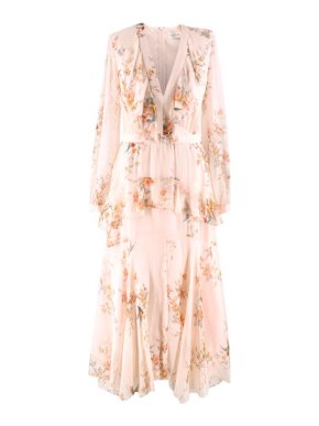 Zimmermann Floral-print Ruffled Silk Maxi Dress