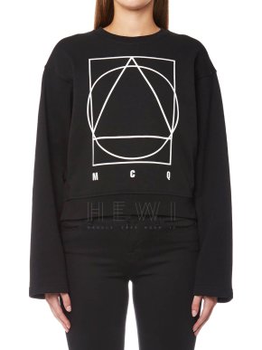 McQ by Alexander McQueen Boxy Logo-Print Sweatshirt