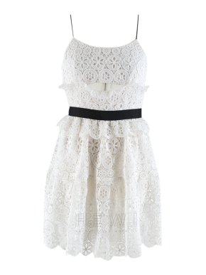 Self-Portrait Floral Lace Cut-Out Dress