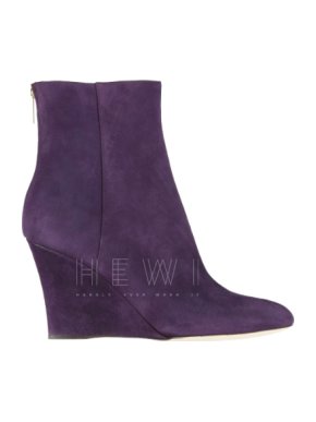Jimmy Choo Mayor Purple Suede Ankle Boots