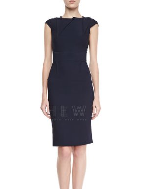 Roland Mouret Brownlow Black Stretch-Crepe Dress