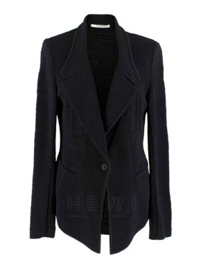 Givenchy Single Breasted Black-Knit Blazer