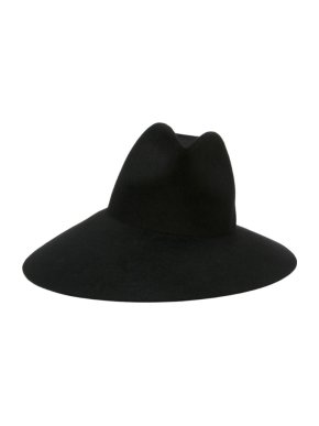Gucci black wide-brim fur-felt hat