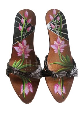 Christian Dior Hand Painted Platform Mules