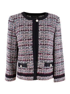 St.John flecked tweed jacket with pearl buttons