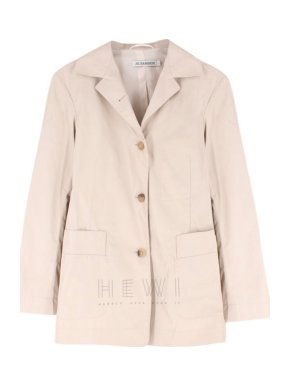Jil Sander Beige Single-Breasted Coat