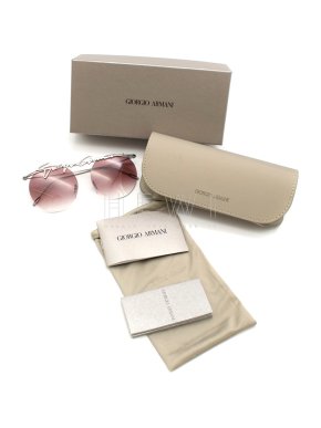 Giorgio Armani Signature Metal Round Frame Sunglasses