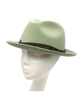 Panizza Hats Green Wool-Felt Trilby Hat