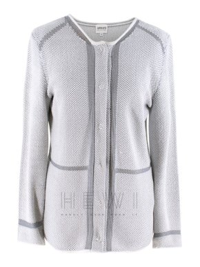 Armani Collezioni Woven Tweed Cardigan