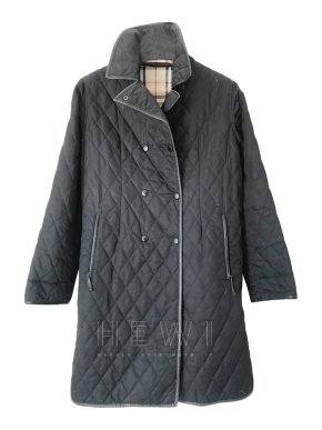 Burberry Black Quilted Trench Coat