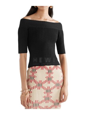 Altuzarra Barnehurst off-the-shoulder pointelle-knit top