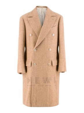 Ring Jacket wool double breasted beige coat