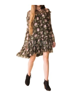Ulla Johnson Dahlia Rose-Print Silk Georgette Dress