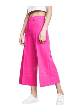 Milly Cropped Hayden Pant in Raspberry