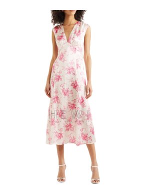 Les Rêveries Floral-print silk-charmeuse midi dress